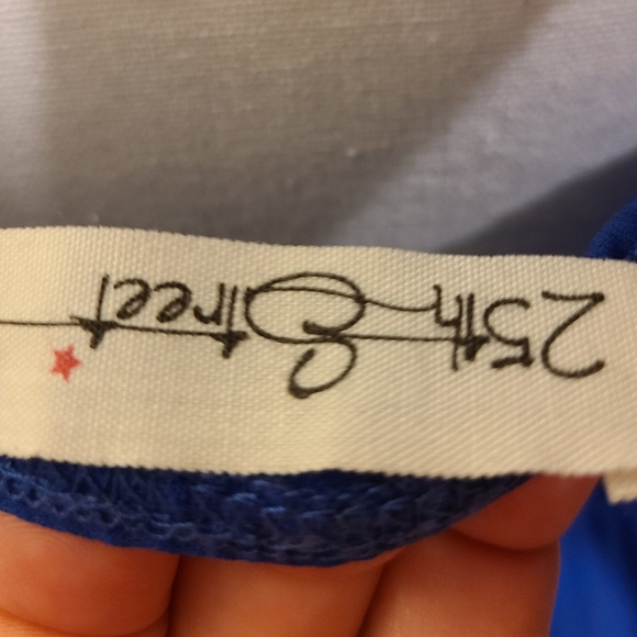 Blue and Black High Low Dress - Picture 6 of 6